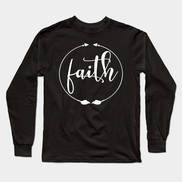 Circle of Faith Pretty Inspired Christian Gift for Women Long Sleeve T-Shirt by Kimmicsts